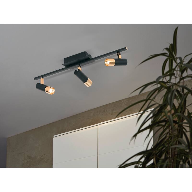 Tomares 3-Light LED Fixed Track Flush Wall Mount with Adjustable Shades