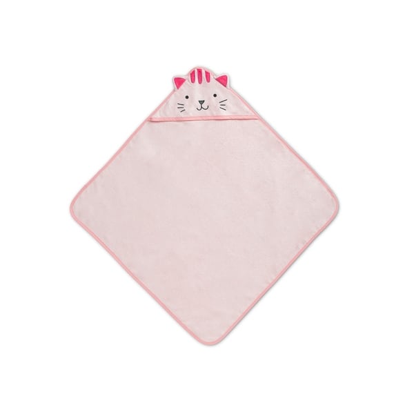 slide 2 of 5, Baby/Infant Hooded Bath Towel - Super Soft and Absorbent- Newborn Essential - Pink Cat