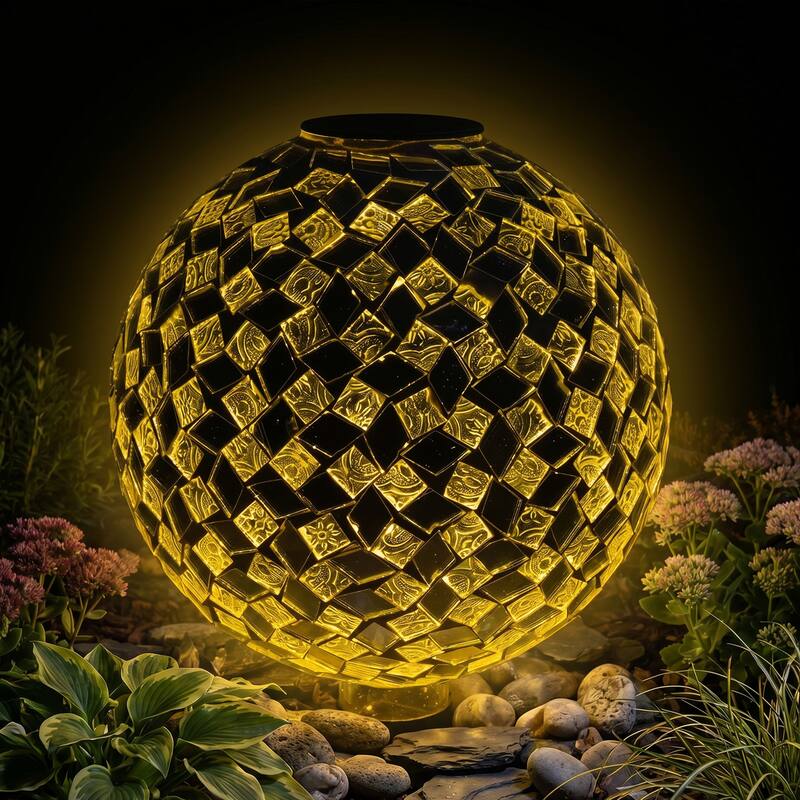 Sunnydaze 10-Inch Solar Glass Gazing Garden Globe