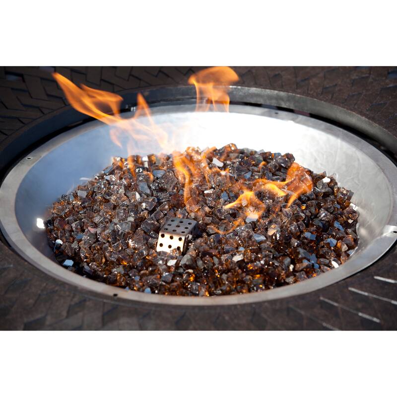 Burnt Bronze Reflective Fire Glass