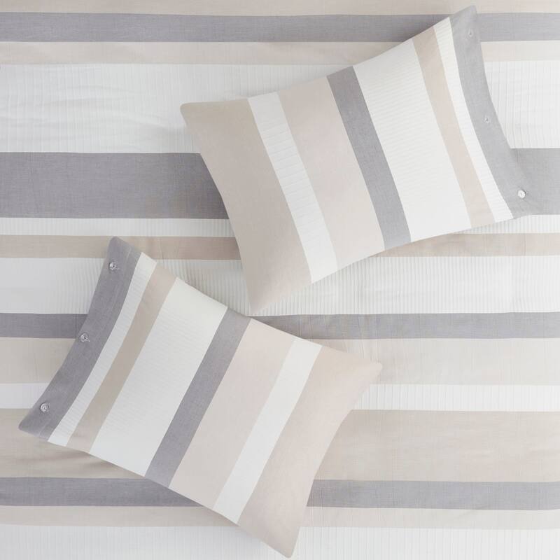 Madison Park Levi Blue/ Natural 3 Piece Jacquard Duvet Cover Set(Insert excluded)