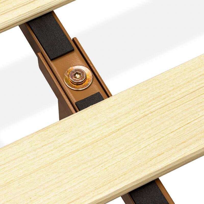 East West Furniture King Platform Bed Frame with 4 Solid Wood Legs and 2 Extra Center Legs (Bed Frame Color Options)