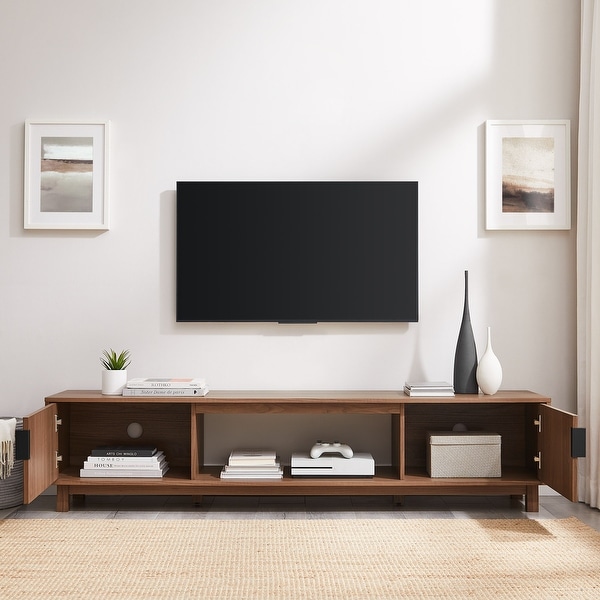 Walker Edison Modern 70-inch Fluted-Door TV Stand - On Sale - Bed