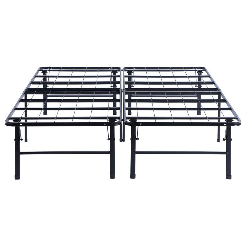 Mabel Metal Mattress Support Platform Bed Black
