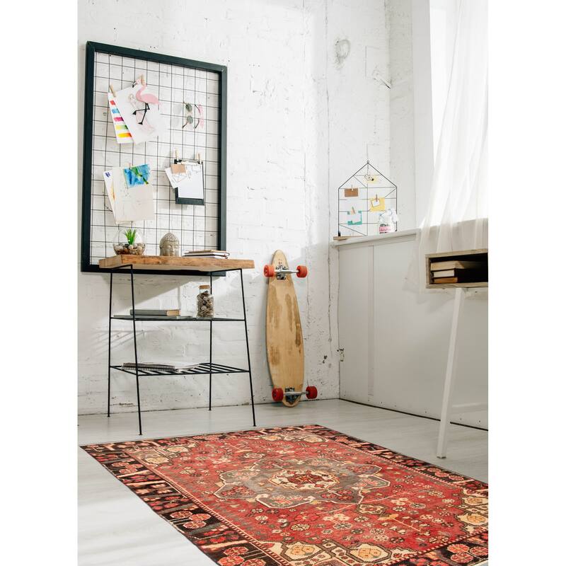 ECARPETGALLERY Hand-knotted Antalya Vintage Red Wool Rug - 3'11 x 6'6