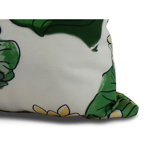 18 x 18 Inch Lotokoi Floral Print Outdoor Pillow