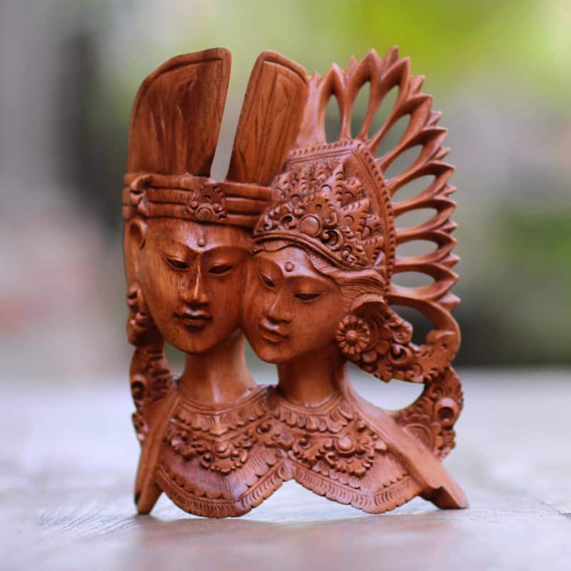 Handmade Kecak Janger Wood wall sculpture (Indonesia)