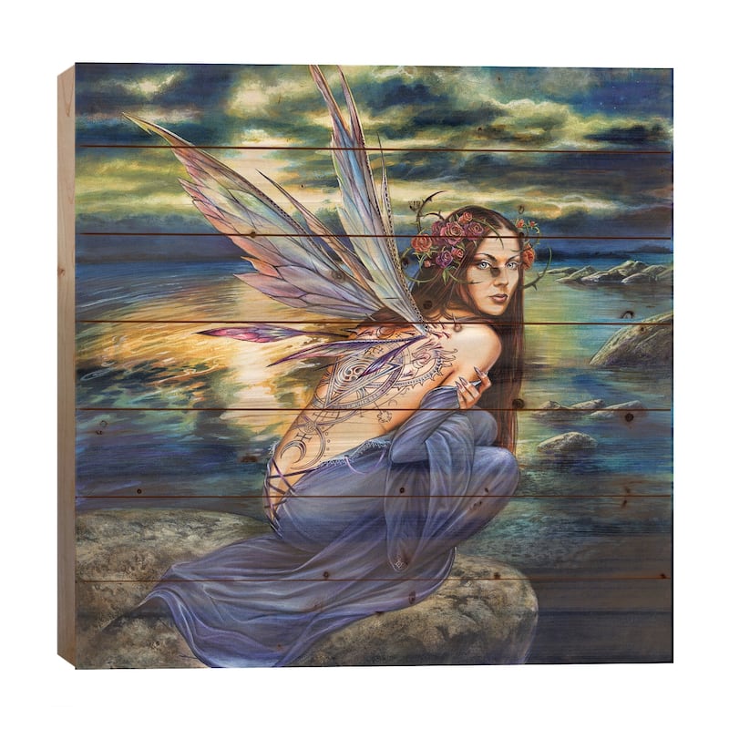 Sylundine Print On Wood by Alchemy England - Multi-Color - 26x26x1.5