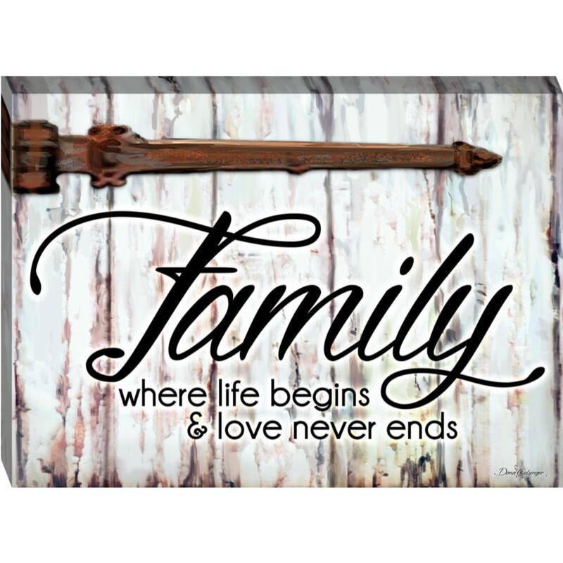 Brown and White Love Never Ends Wall Art Decor 10" x 14"