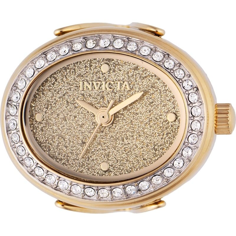 Invicta Women's 49598 Mini Quartz Gold Dial Ring Watch