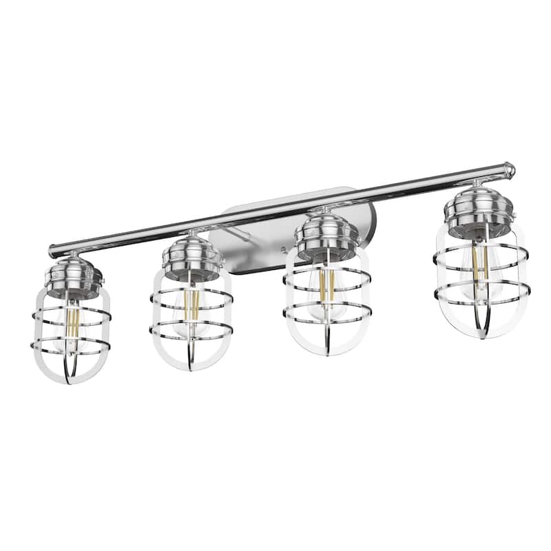 Hunter Starklake 4 Light Vanity Wall Light, Industrial, Cage, Rustic - Damp Rated!