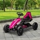 preview thumbnail 5 of 5, Pink Kids Pedal Go Kart, Adjustable Seat, Shock-Absorbing Wheels, Ages 3-8