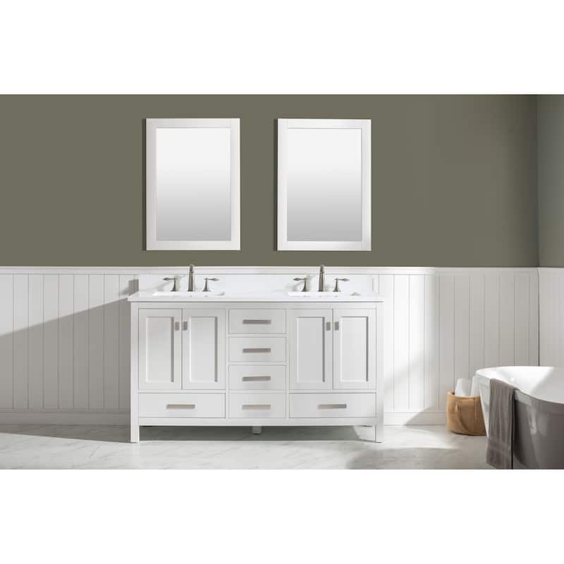 Valentino 60" Double Vanity in White