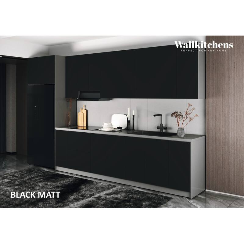 Kitchen Timeless Collection Black & White Gloss Color Base Size 13Ft Wide - 157x24