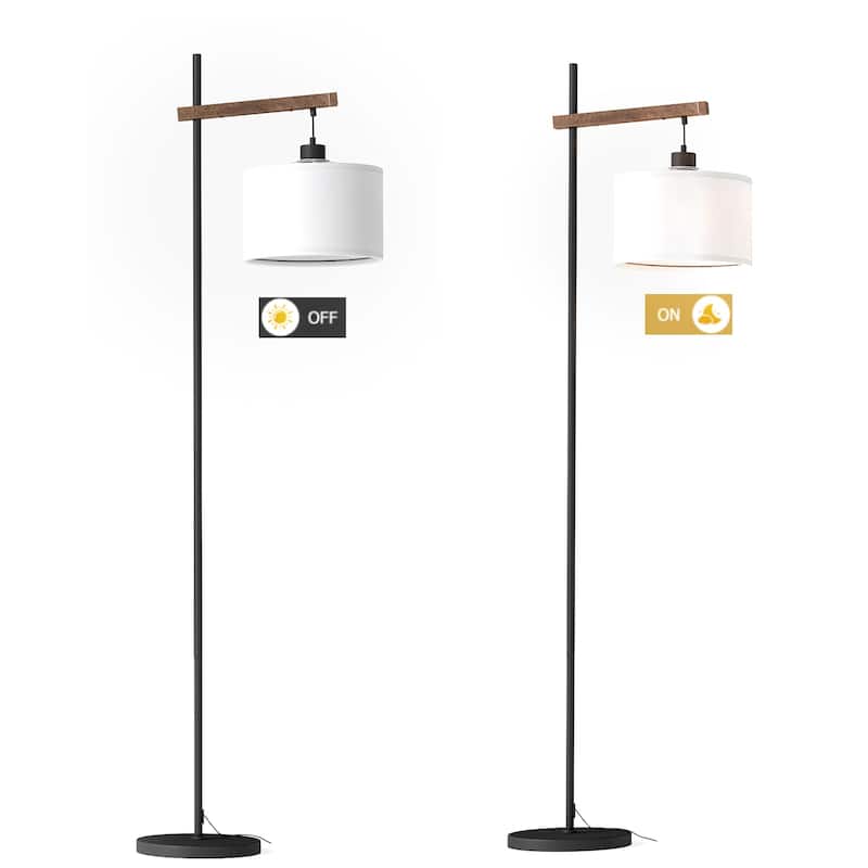 63" Metal Arched Floor Lamp With Pedal Switch, Soft Eye-Protection Light