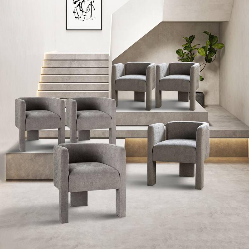 Friedrich Modern Left-facing Cutout Dining Chair with Three-legged Design Set Of 6 By HULALA HOME