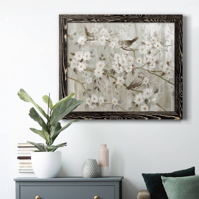 Neutral Spring Birds-Premium Framed Canvas - Ready to Hang