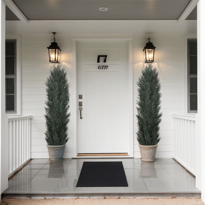 GDFStudio - Lucien Evergreen Artificial Pine Cypress Decorative Plant (Set of 2)