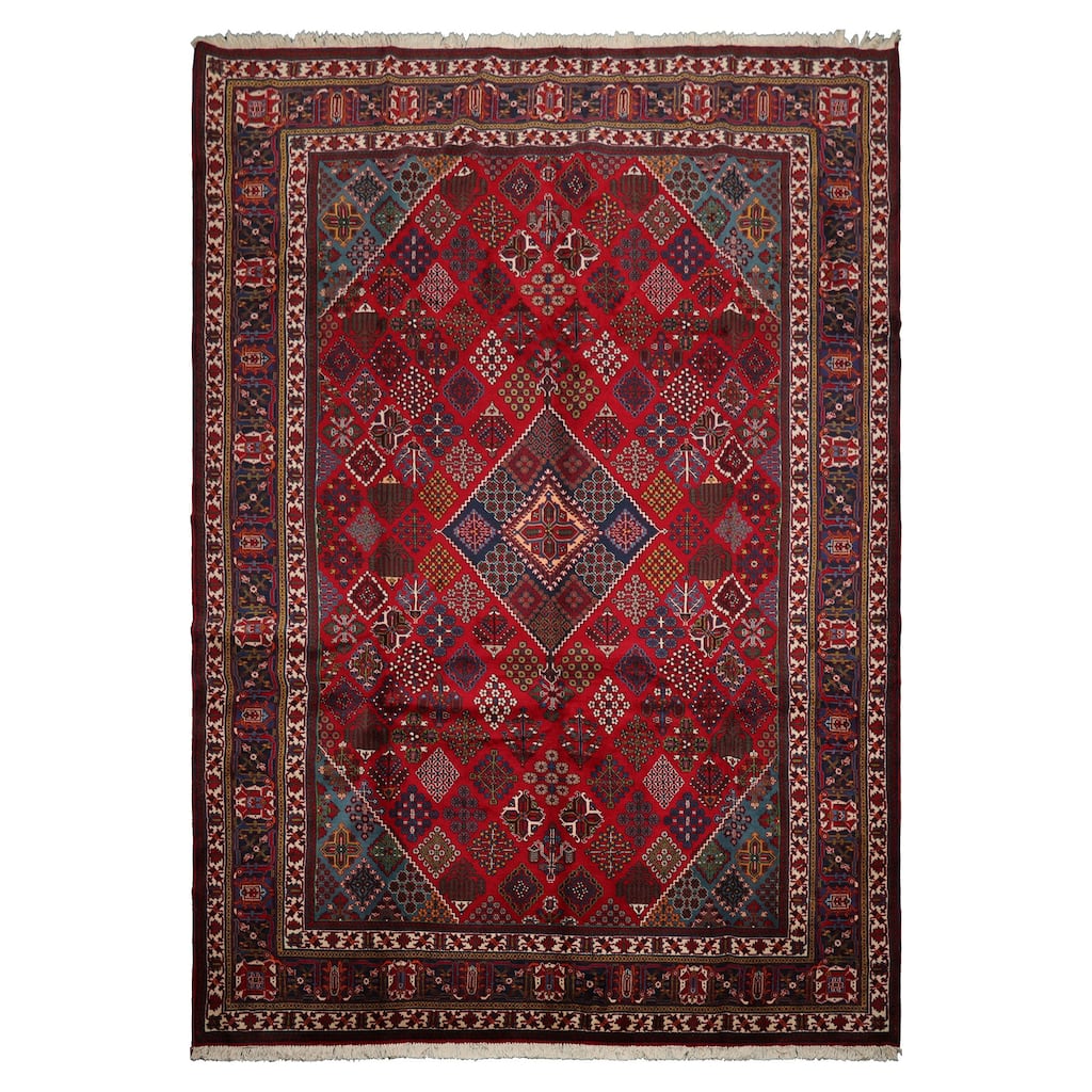 8'7''x12'8'' Hand Knotted Wool Red Joshegan Traditional Rug - 8' 7'' x 12' 8''