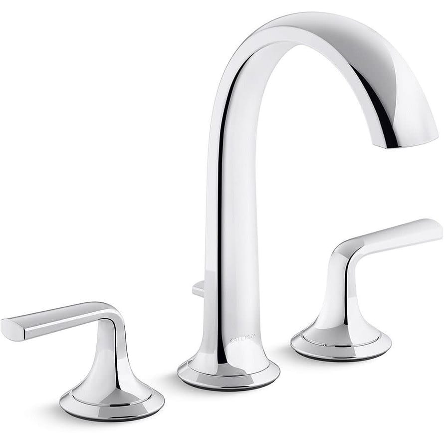 Kallista P25003-LV Script Deck Mounted Roman Tub Filler with Lever