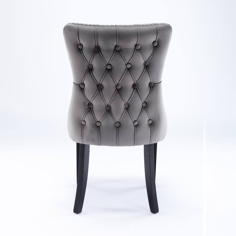 Set of 2 Modern Upholstered Accent Armless Tufted Dining Chairs