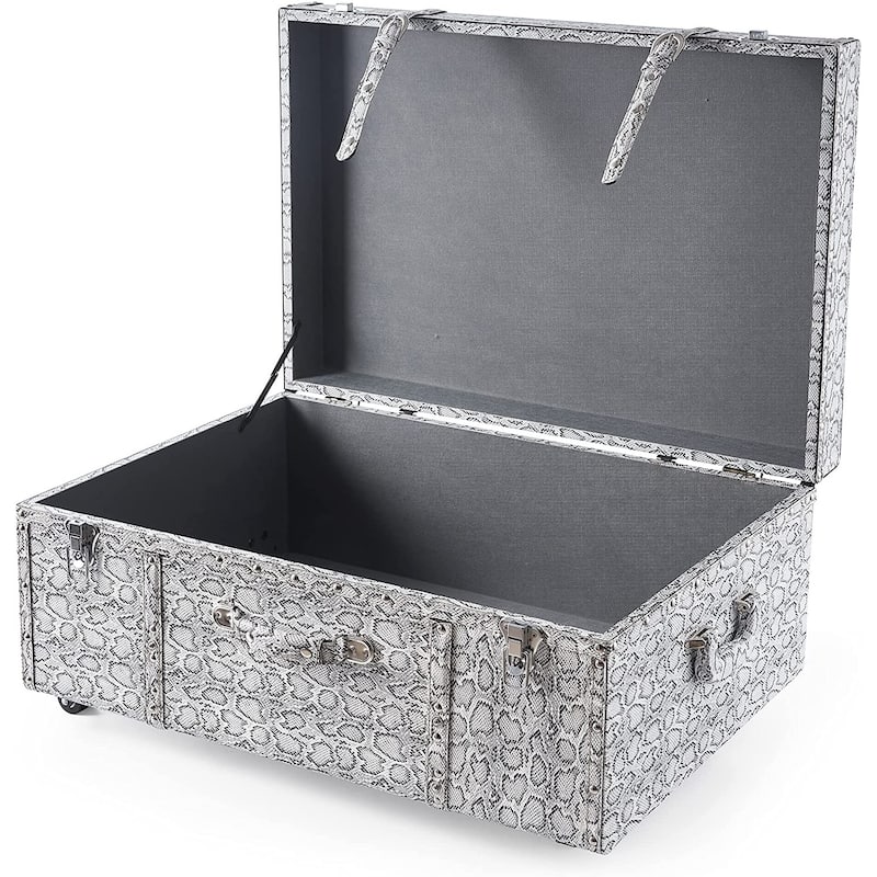 Texture® Brand Trunk - Faux Snakeskin by DormCo - 29"L x 20"W x 14"H