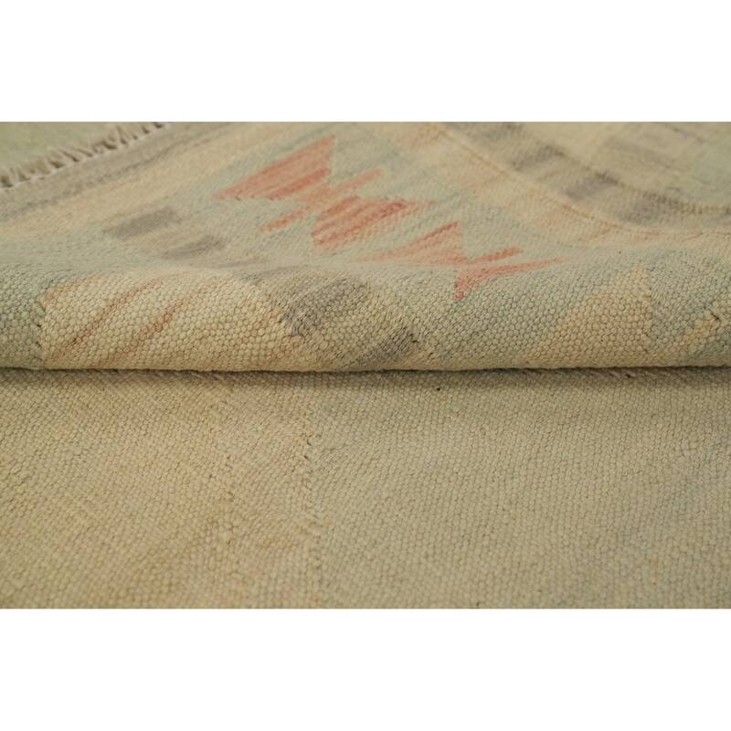 Hand Woven Oriental 100% Wool Carpet Southwestern Tribal Multi-Colored Kilim Area Rug - 10' 2'' X 8' 2''