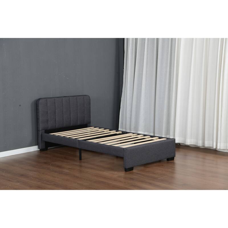 Platm Bed Frame with Storage Drawers and Headboard with USB