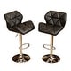 preview thumbnail 56 of 54, Roundhill Furniture Glasgow Height-adjustable Tufted Faux Leather Bar Stools (Set of 2)