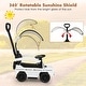 preview thumbnail 13 of 39, 3-In-1 Ride on Push Car Mercedes Benz G350 Stroller Sliding Car with Canopy - 34.3" x 15.5" x 37.4" (L x W x H)