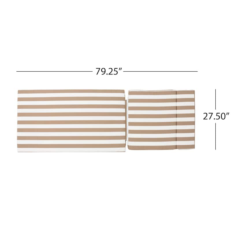 Salem Outdoor Cushion Set for Chaise Lounge - Cushions only (Set of 2) by Christopher Knight Home - 79.25"L x 27.50"W x 1.50"H
