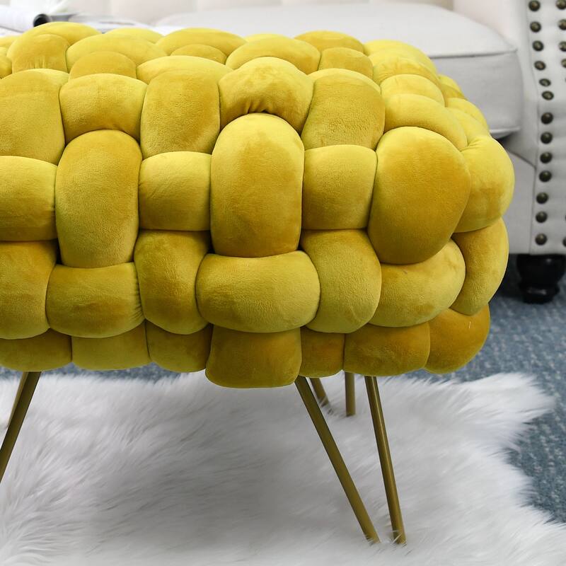 Velvet Pouf Stool 27"x20"x20"