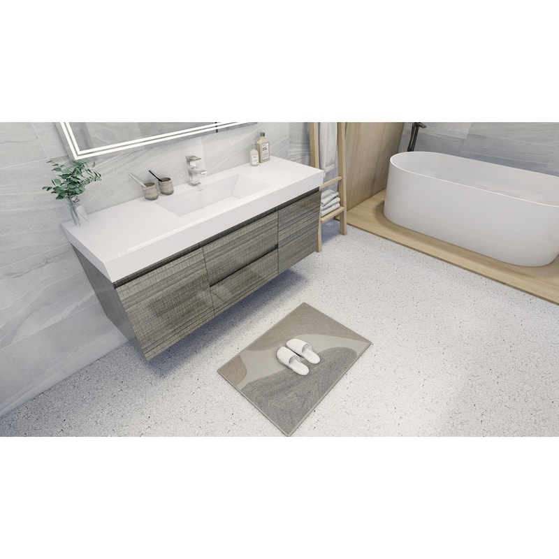 Baillie 60'' Wall-Mounted Vanity with Single Reinforced Acrylic Sink