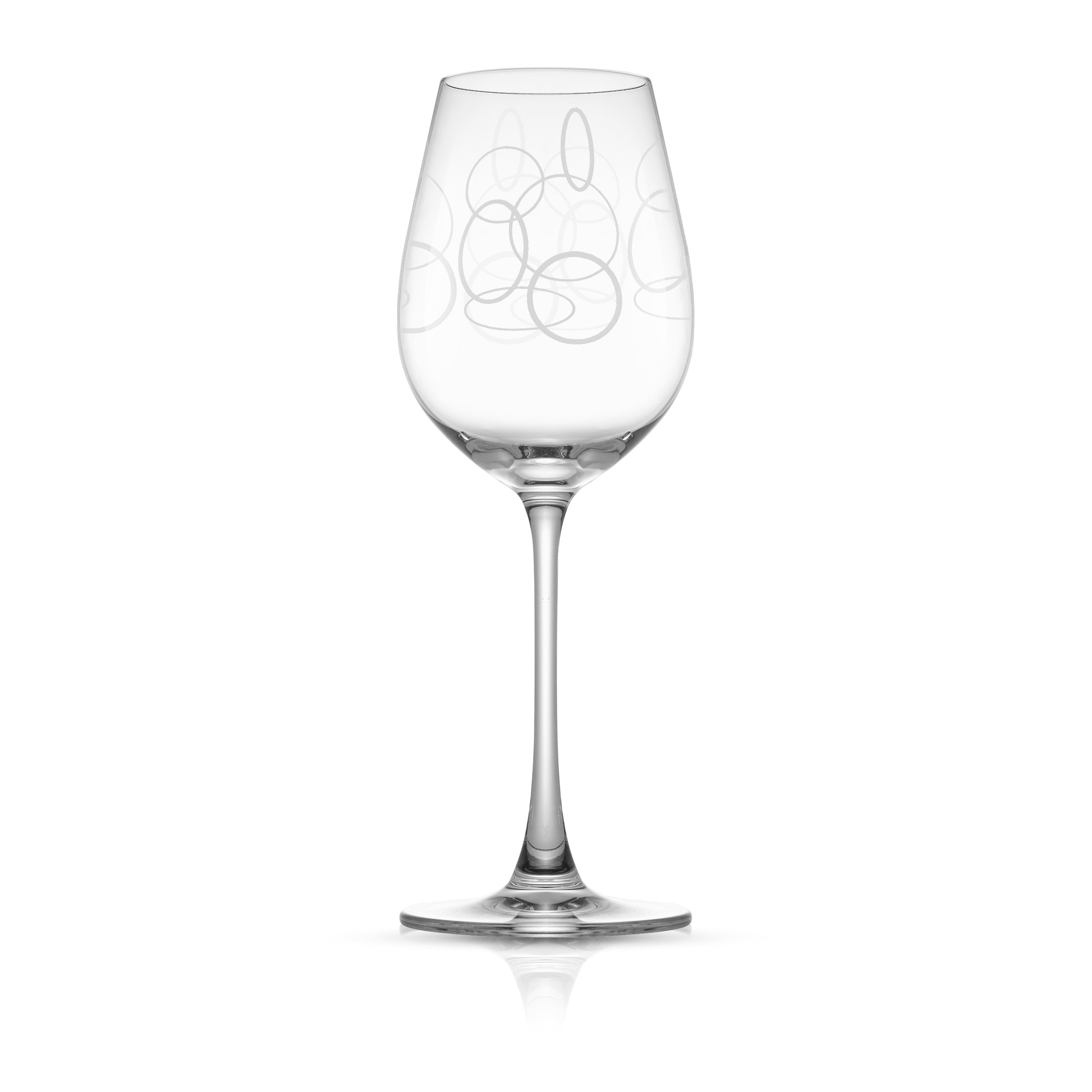 JoyJolt Geo Crystal White Wine Glasses - 14 oz - Set of 4 - Bed Bath &  Beyond - 36408454