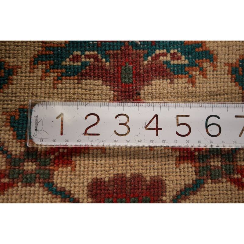 Floral Kazak Foyer Rug Hand-Knotted Yellow Wool Carpet - 2'0" x 3'0"