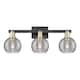 Option Black Antique Brass / Light Smoke Deco Swirl