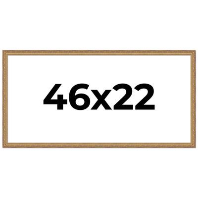 46x22 Frame Red Solid Wood Picture Frame Width 1.75 Inches | Interior Frame Depth 1 13/16 Inches