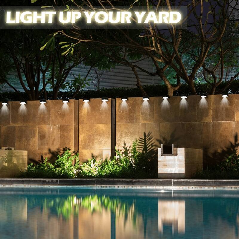 White light 16PCS Solar Deck Lights Outdoor