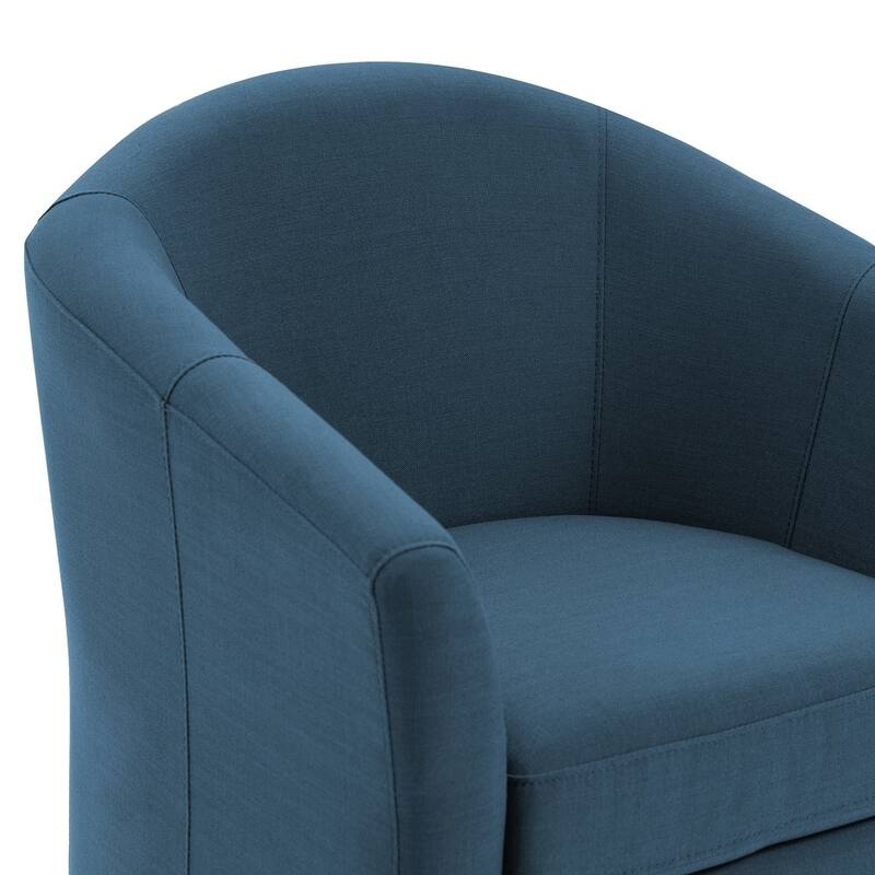 UIXE Swivel Barrel Accent Chair with Metal Base - 30.7"W x 29.9"H x 27.5"D