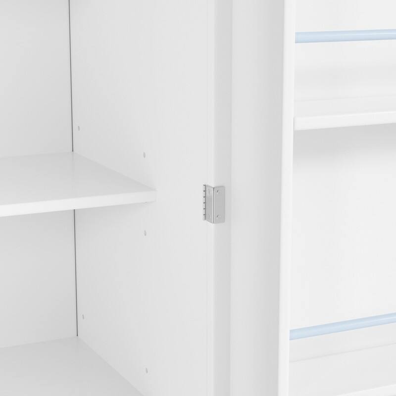 Farmhouse 77" Kitchen Pantry Storage Cabinet with Adjustable Shelves and Multiple Door Shelves