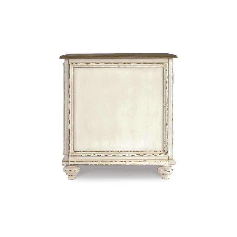 Signature Design by Ashley Realyn White/Brown 2-Piece End Table Package - 18" W x 24.13" D x 25.25" H