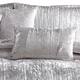 6 Piece Twin Comforter Set with Shimmering Appeal, Silver