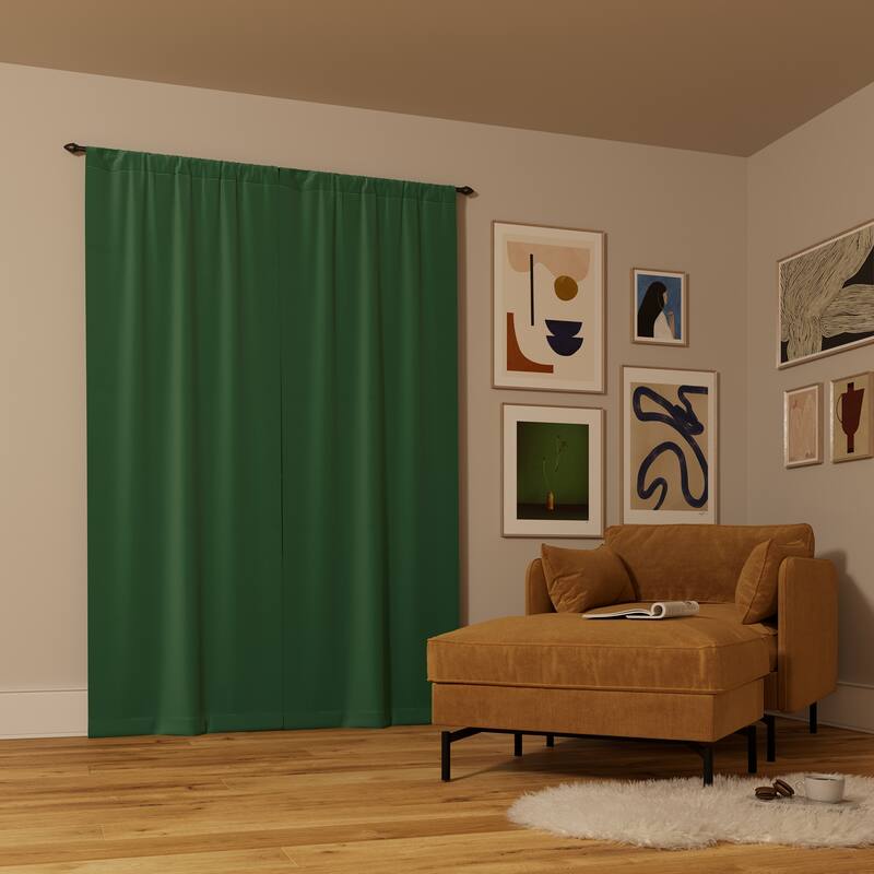 Sun Zero Rianna Theater Grade Extreme Total Blackout Rod Pocket 1-Piece Curtain Panel, Single Panel