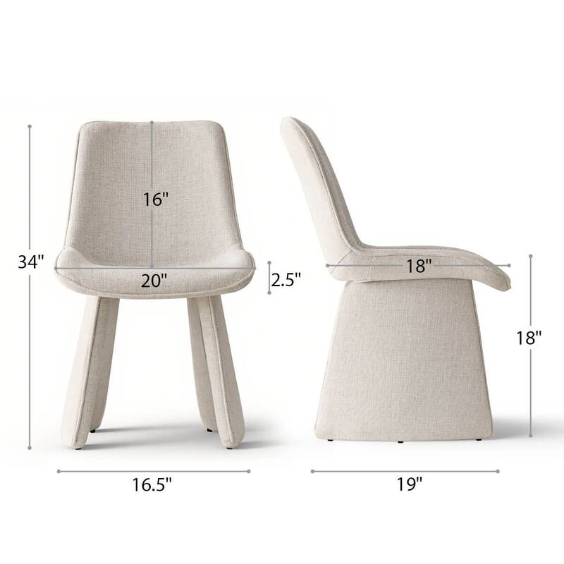 Modern Upholstered Dining Chairs(Set of 2)