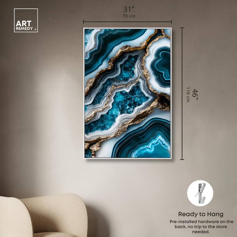 Teal Tides Treasure II Canvas by Art Remedy