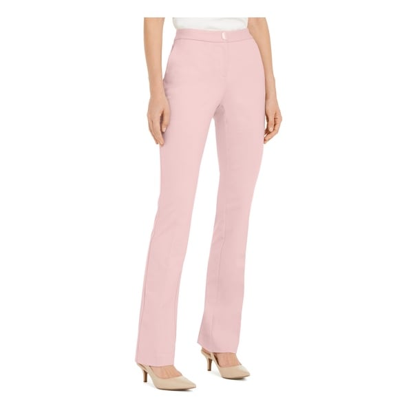 ALFANI Womens Pink Solid Straight leg Pants Size 14. Opens flyout.