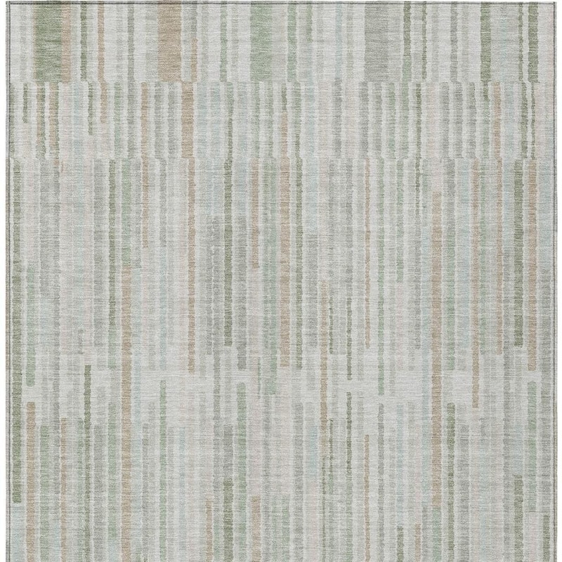 HomeRoots Striped Transitional Rectangle Outdoor Rug