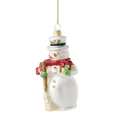 Lenox 2025 Blown Glass Snowman Ornament