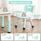 preview thumbnail 10 of 38, Kids Table and 4 Chairs, Height Adjustable Toddler Table and Chair Set