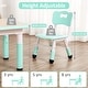 preview thumbnail 29 of 37, Kids Table and Chairs Set Height Adjustable Desk with 4 Seats
